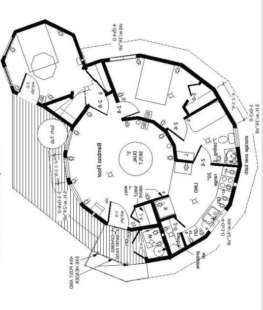 Black-and-white architectural floor plan with labeled rooms and measurements