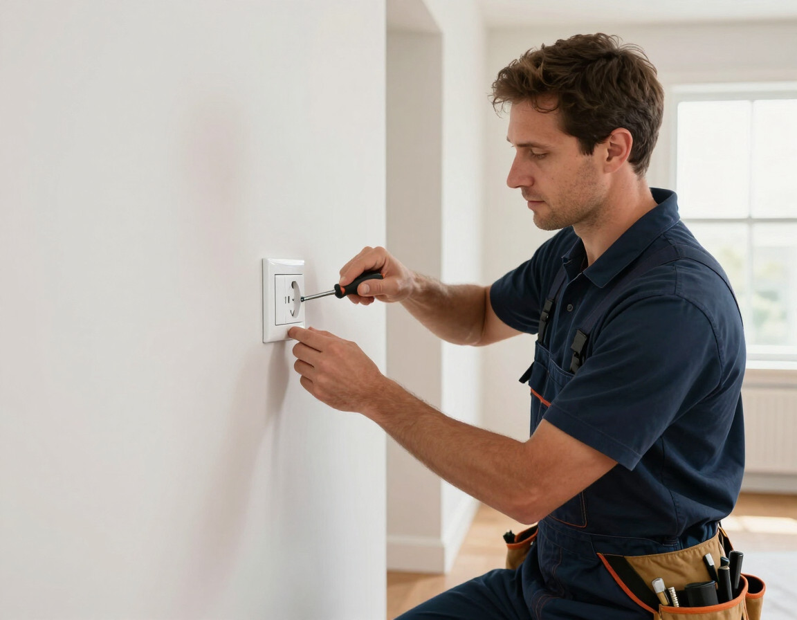Installation de prises et interrupteurs