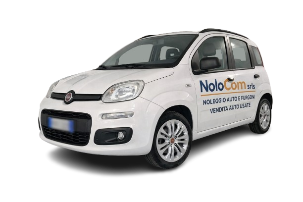 Furgone di servizio bianco della NoloCom con logo aziendale su sfondo bianco.