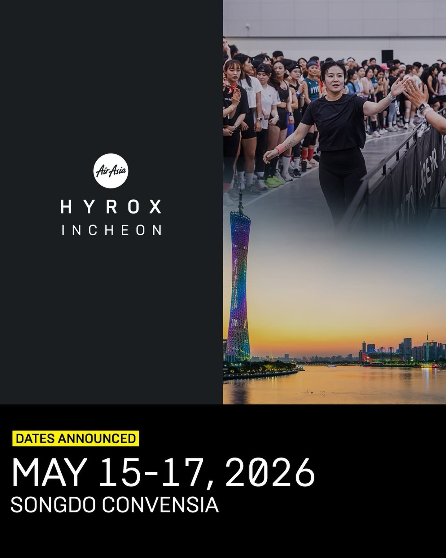 A partnership graphic featuring the Hyrox Awaken logo on the left and a blue and gold NUI 1900 crest on the right.