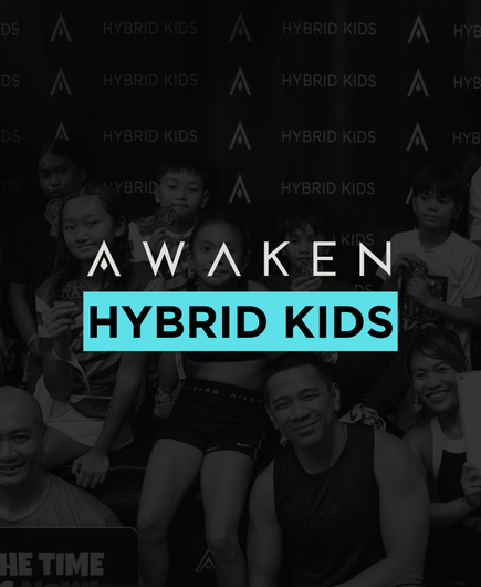A partnership graphic featuring the Hyrox Awaken logo on the left and a blue and gold NUI 1900 crest on the right.