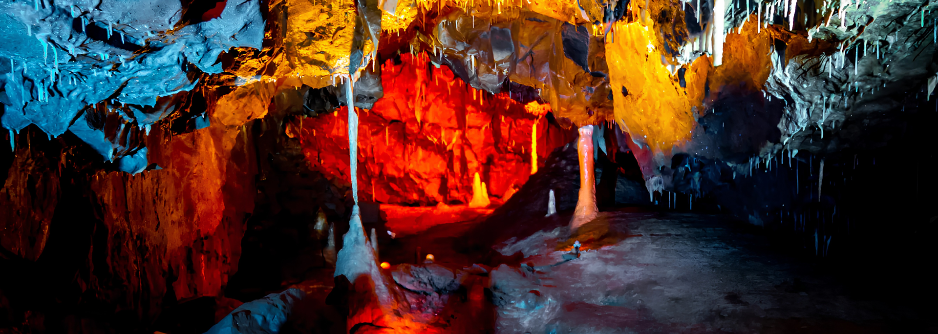 Picture of Stump Cross Caverns underground. Picture of Stump Cross Caverns underground.