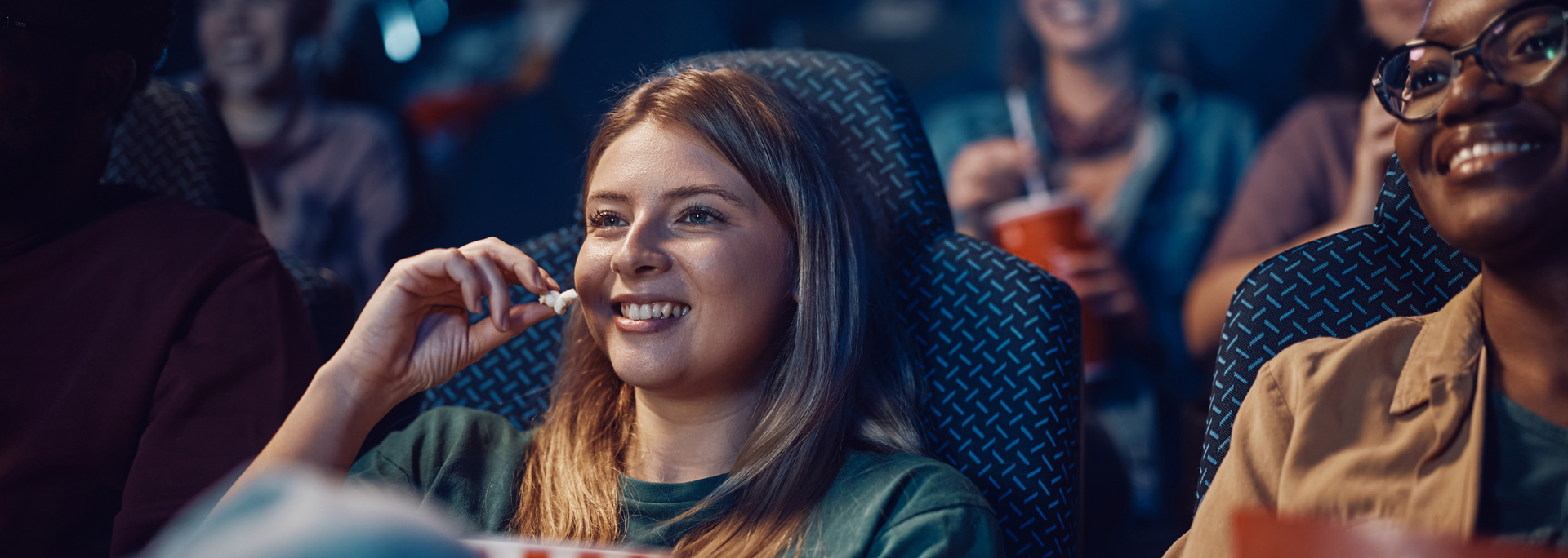 Picture of someone at the cinema. Picture of someone at the cinema.