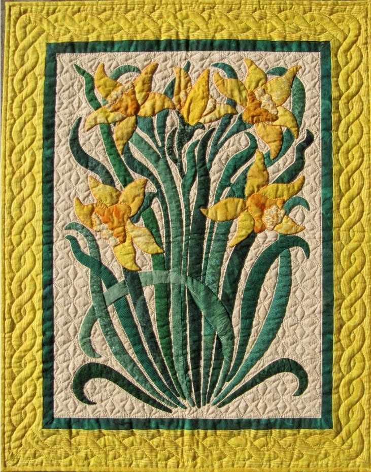Daffodils Daffodils Pattern, Suzanne Marshall Quilt Maker