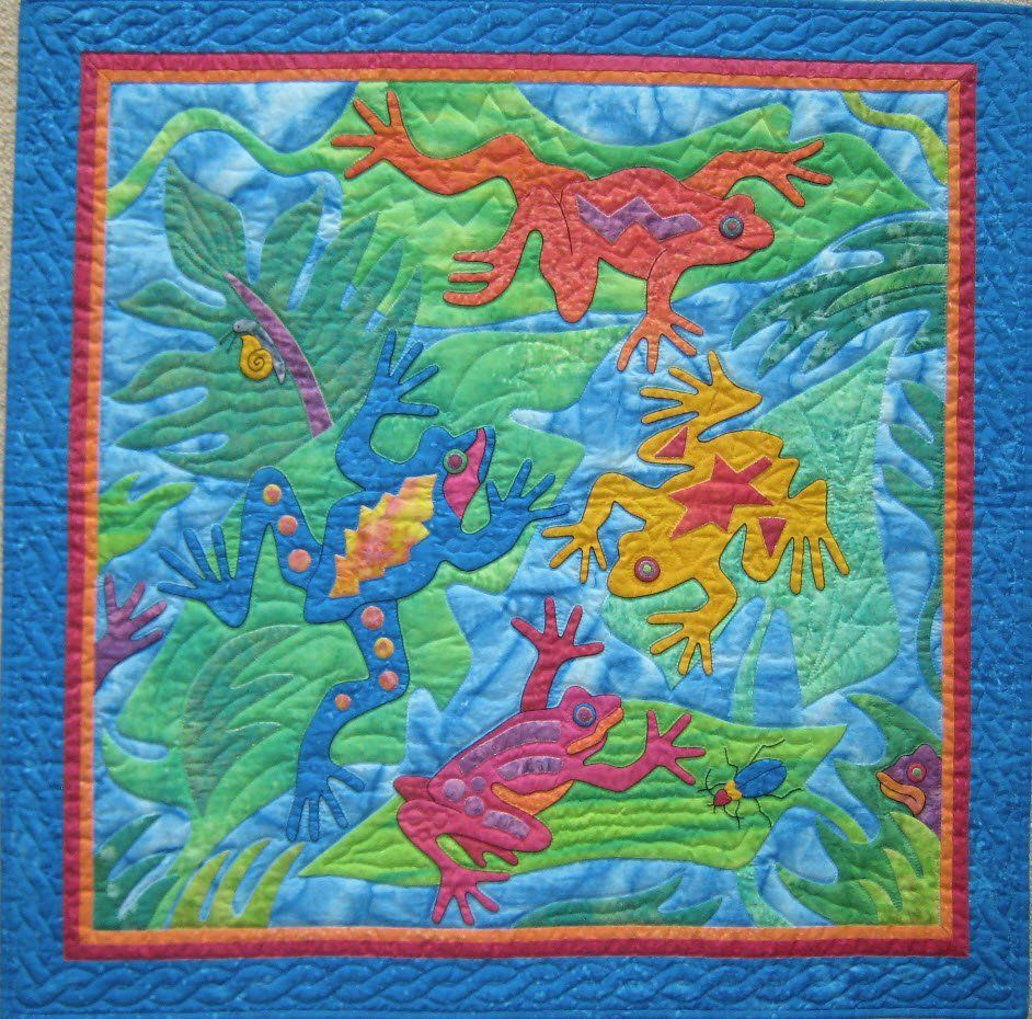 Frogs Frogs Pattern, Suzanne Marshall Quilt Maker