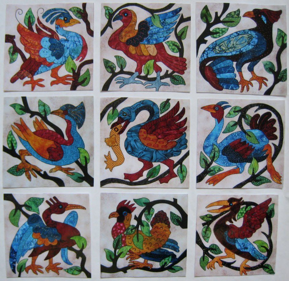 Nine Wacky Birds Nine Wacky Birds Pattern, Suzanne Marshall Quilt Maker