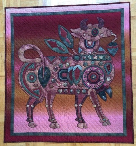 Samite Bull Samite Bull Quilt by Suzanne Marshall, a Quilt Maker