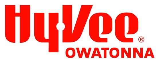 Hy-Vee logo in red with “Owatonna” underneath