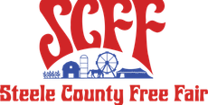 Steele County Free Fair logo with red text 