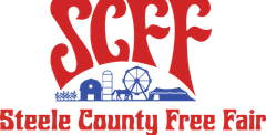 Steele County Free Fair logo with red text 
