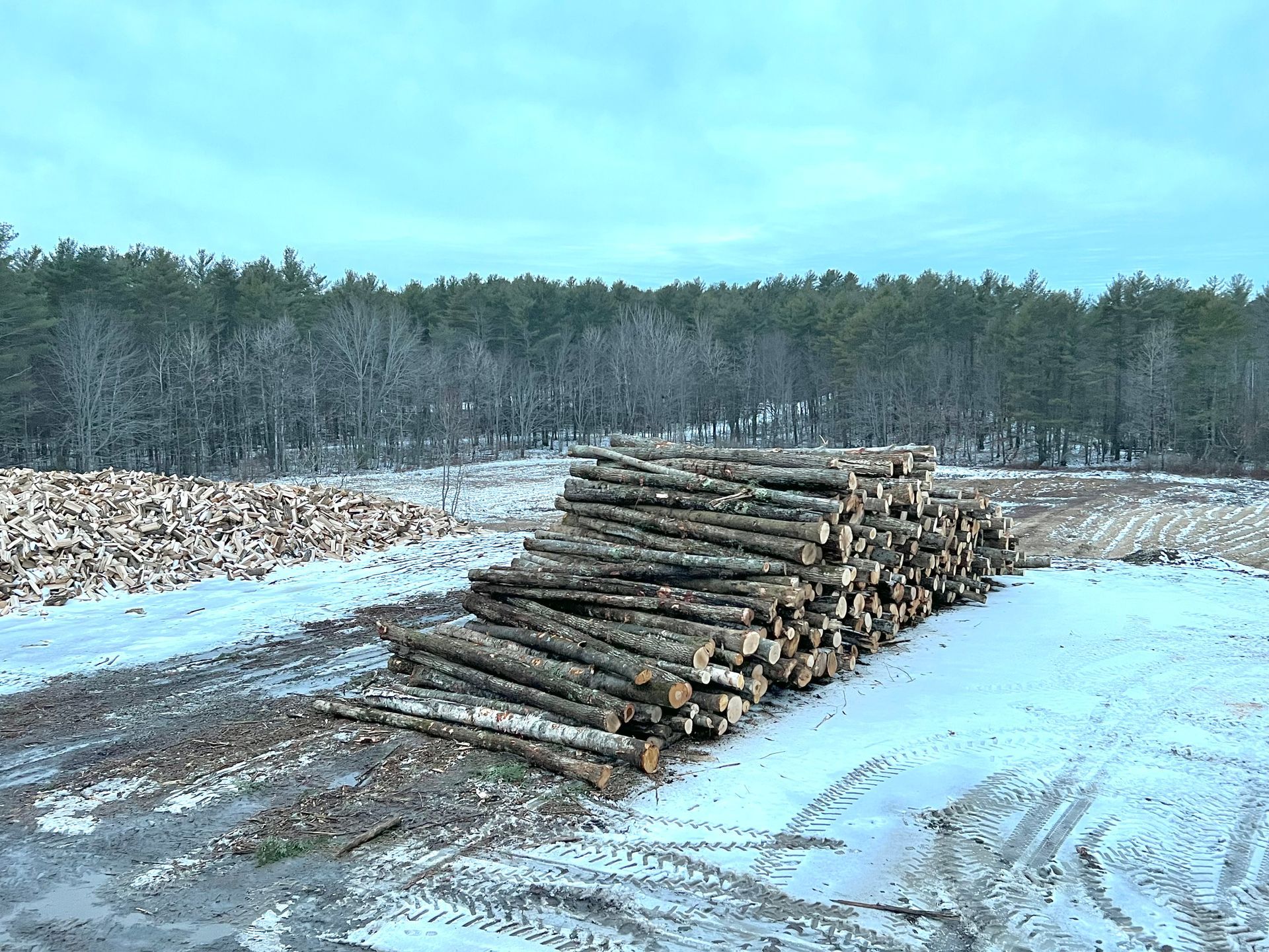 Large Stack of Firewood for Sale