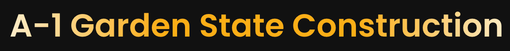 A-1 Garden State Construction logo in gold text on a dark background