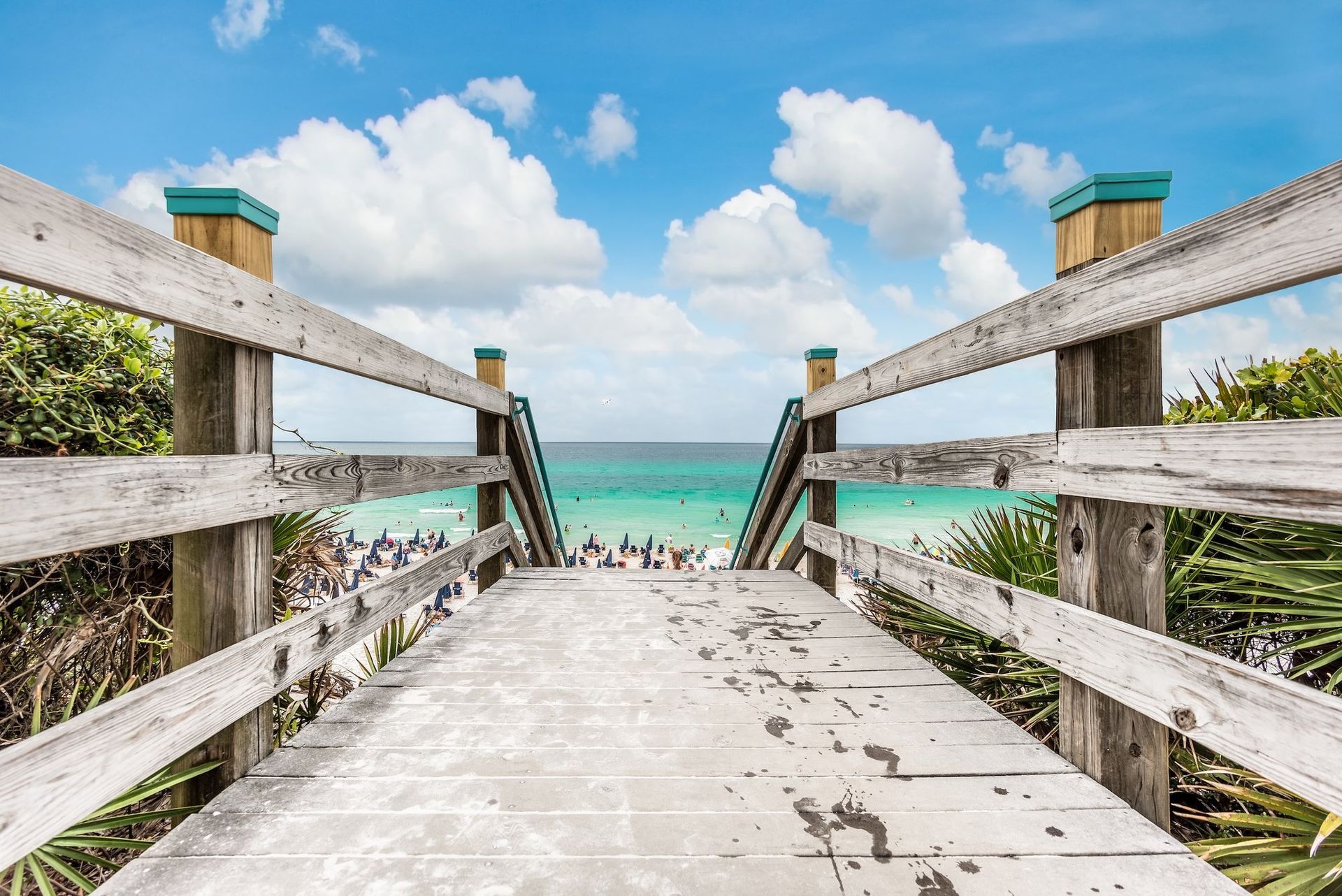 Beach access in Walton County, Florida, served by Double O & Co Dumpster Rentals