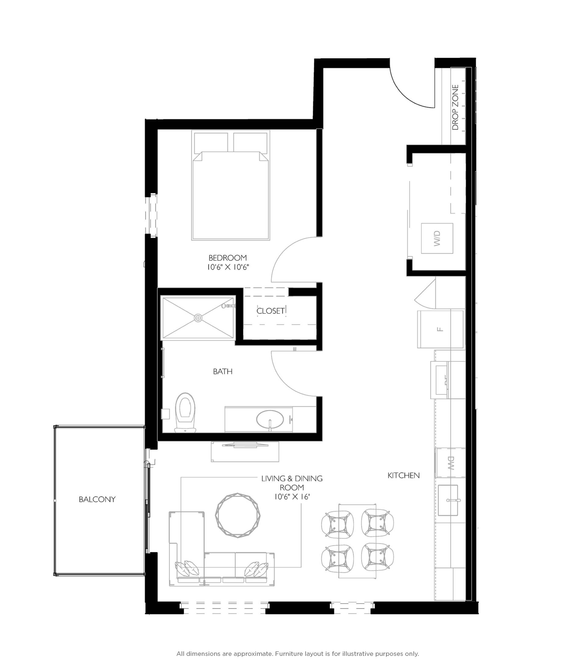 Modern apartment with balcony Burlington