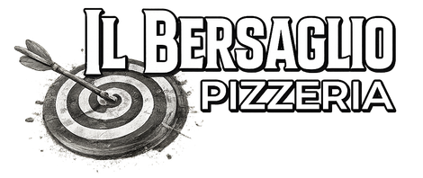 Il Bersaglio Pizzeria logo with a dart hitting a target