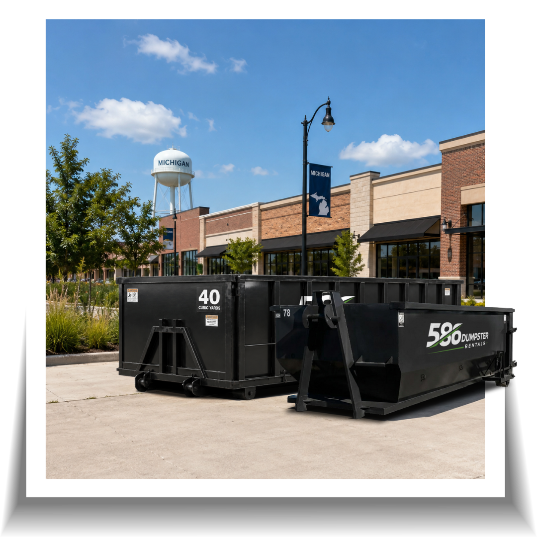 Dumpsters at the commercial area