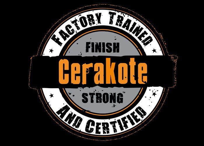 Factory trained finish cerakote strong and certified logo