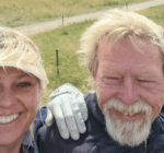 Two smiling golfers playing golf in denmark