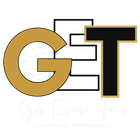 Gold and black “GT” logo with faint “Golf Escape Travel” text underneath
