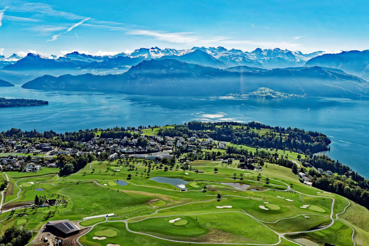 ariel view of meggan golf club switzerland