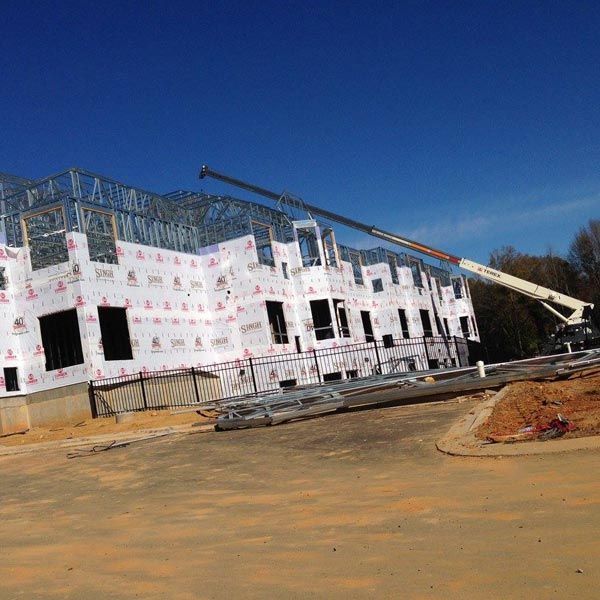 Building Site with Lifting Machine — Kings Mountain, NC — Coleman Contractors Inc Building Site with Lifting Machine — Kings Mountain, NC — Coleman Contractors Inc