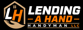 Lending-A-Hand Handyman LLC logo with house icon and orange-and-black lettering