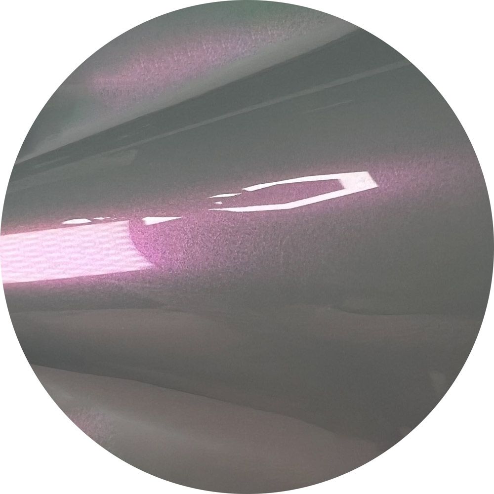A circle with a pink light coming out of it