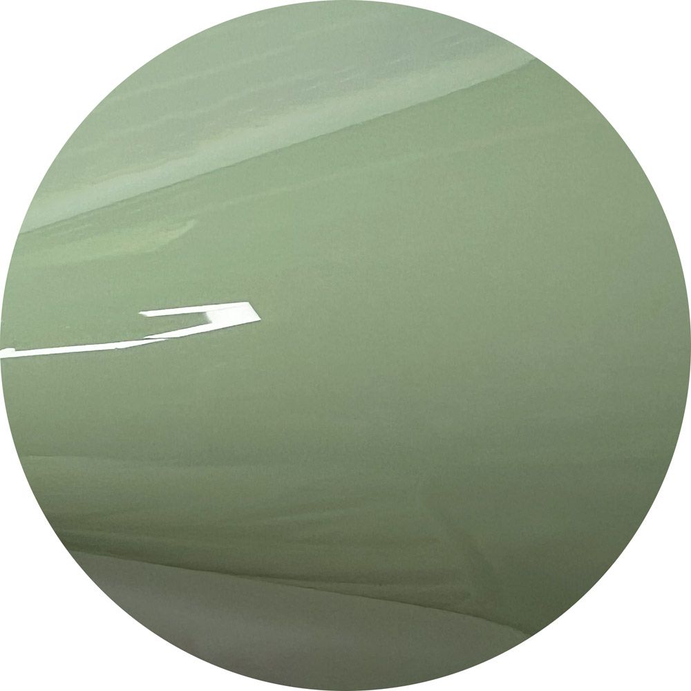 A close up of a green circle on a white background