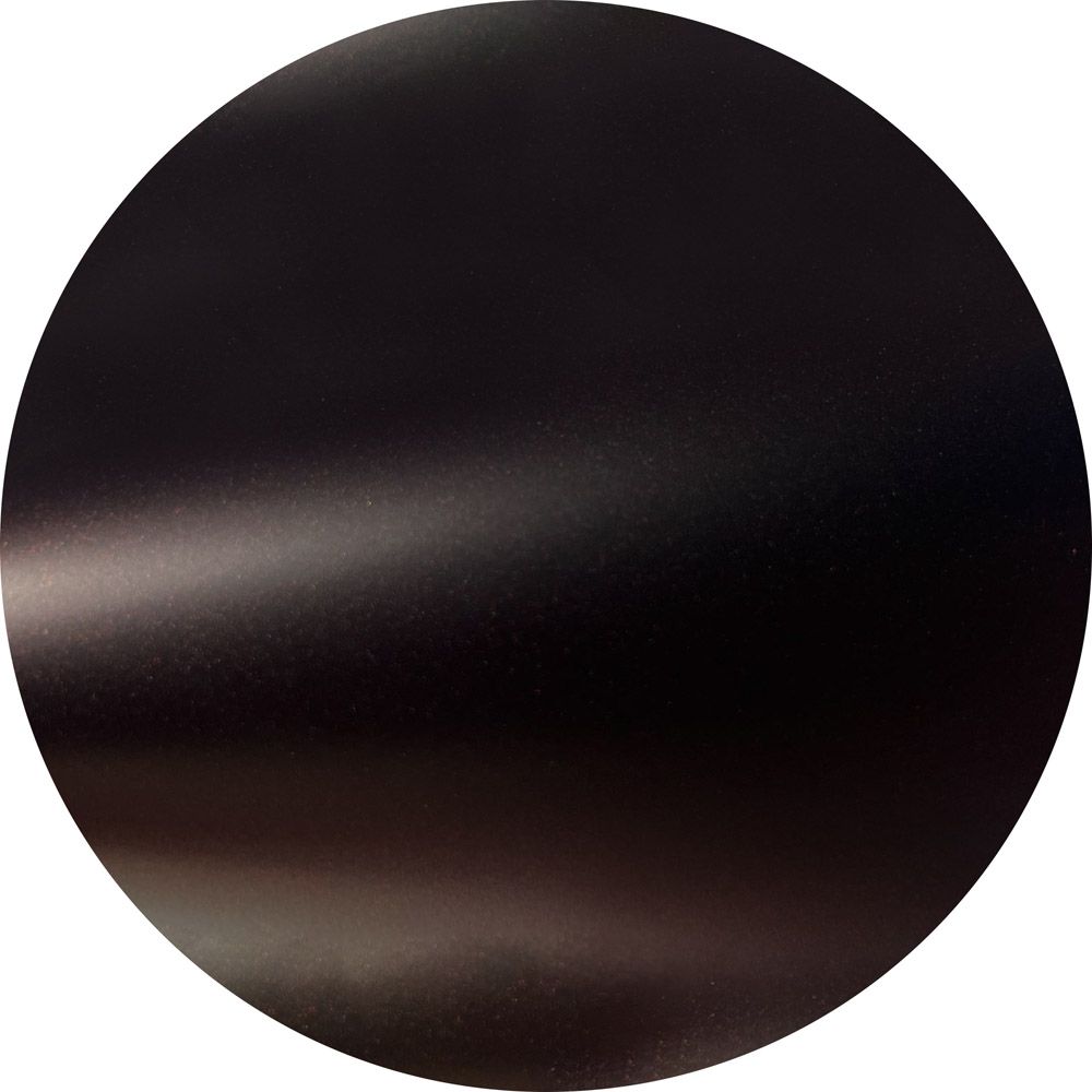 A black circle on a white background with a shadow