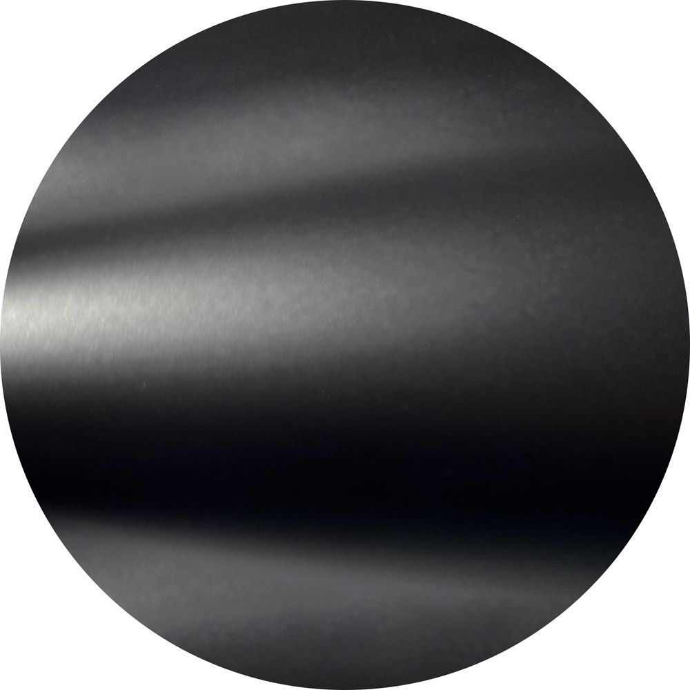 A close up of a black circle on a white background