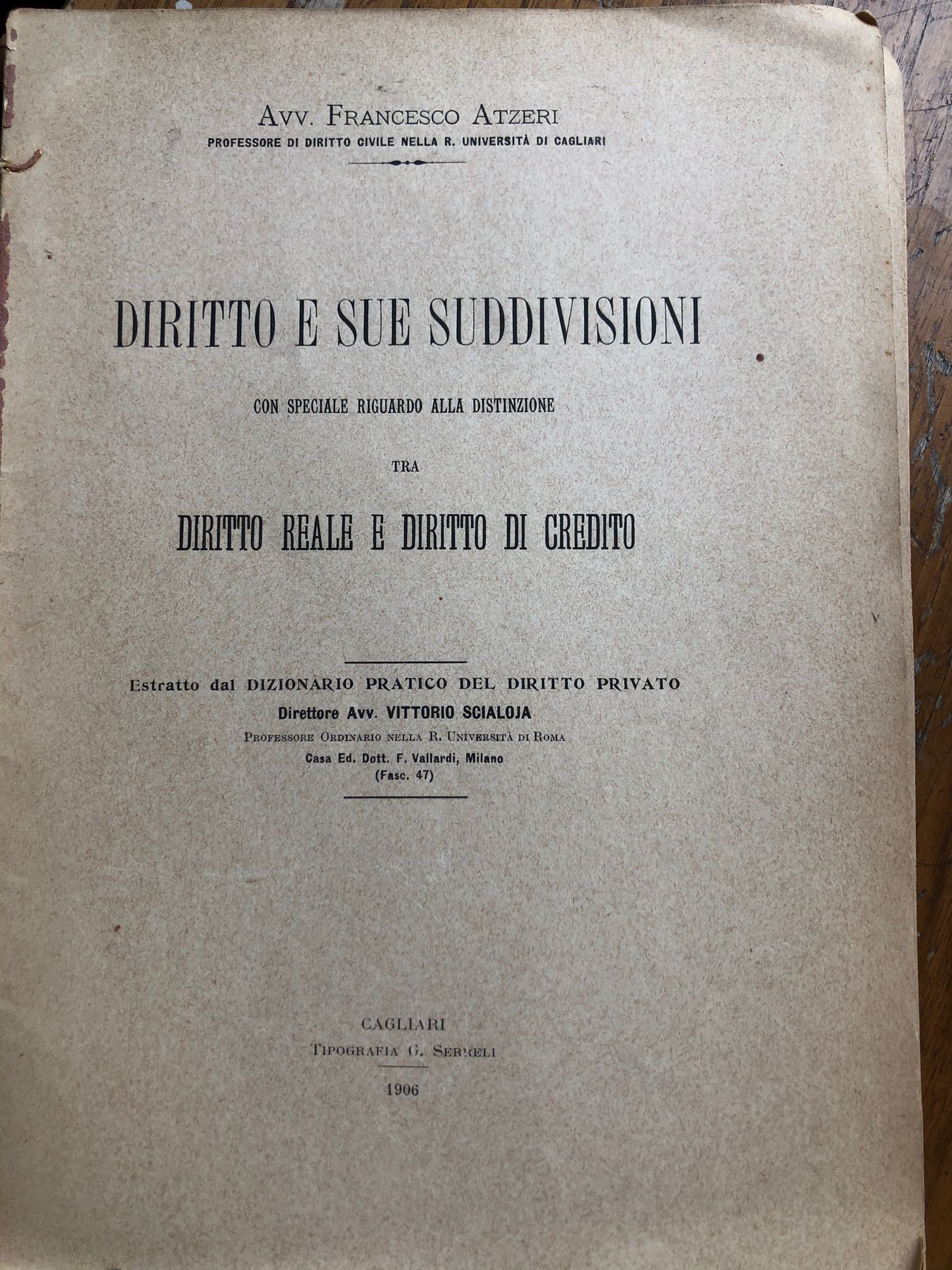 antichi documenti di studio legale di Cagliari