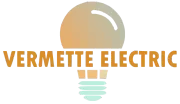 VERMETTE ELECTRIC logo with a tan and teal lightbulb icon on a white background