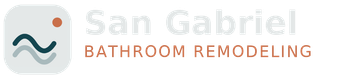 San Gabriel bathroom remodeling logo with text