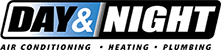 A logo for day and night air conditioning heating and plumbing