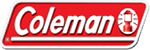 A red and white coleman logo on a white background.