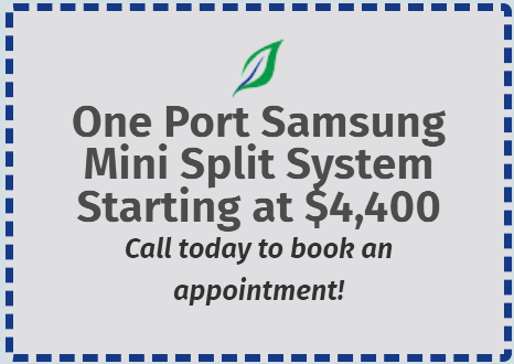 A coupon for a one port samsung mini split system