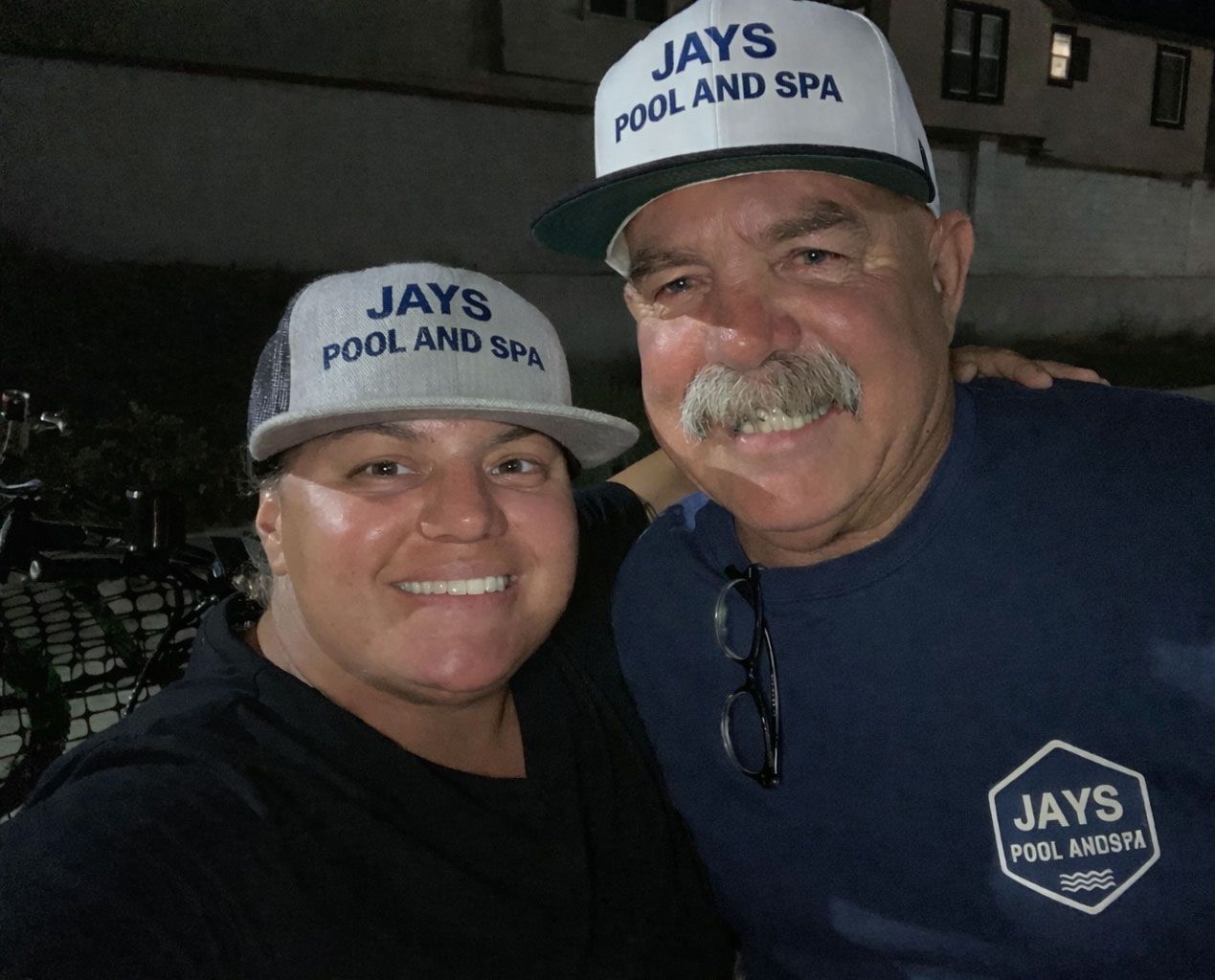 Two people wearing 