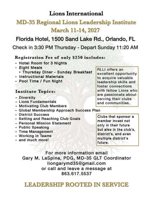 Golf tournament flyer for the Ocala Fort King Lions Club. Includes event details, prices, and Papa Johns promotion.