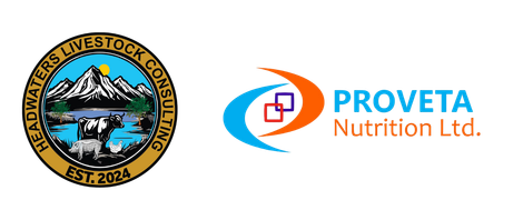 Logos for Headwaters Livestock Consulting and Proveta Nutrition Ltd.