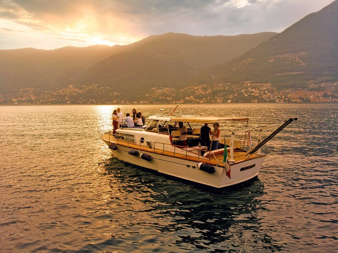 cruising at sunset