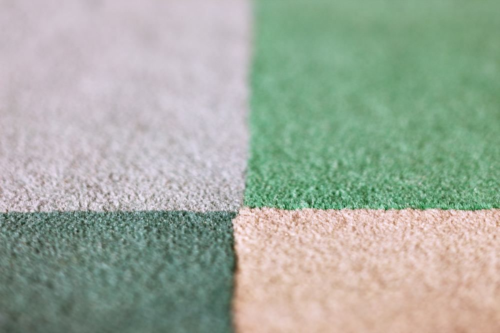Close-Up Of Textured Carpet Samples