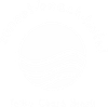 White outlined circle with text.