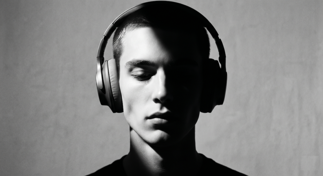 Persona con auriculares