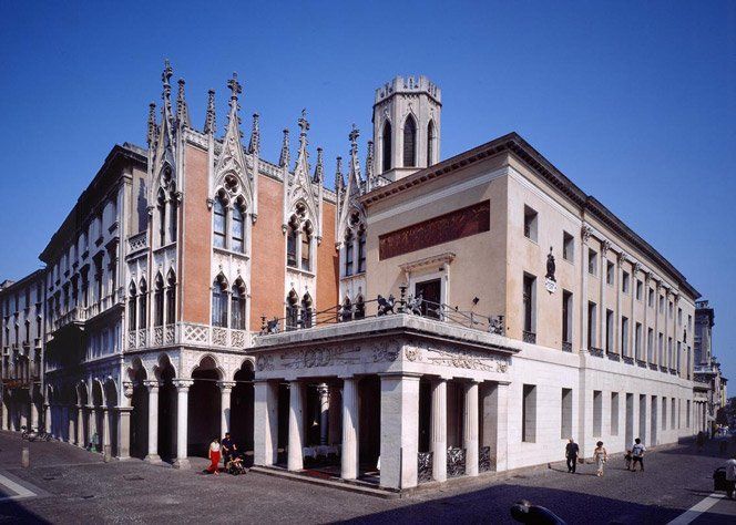 A large building with a tower on top of it