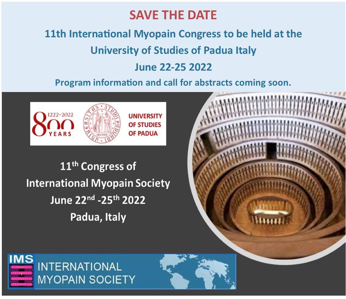 An advertisement for the 11th international myopain congress