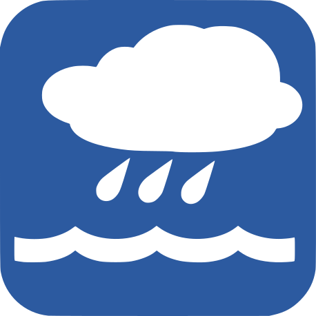 Rain cloud and waves