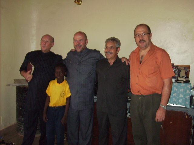 Gründer und Mitarbeiter von Burkina Vision, Daniel Rosenkranz, Fréderic Zongo, Xavier Niodogo, David Richard