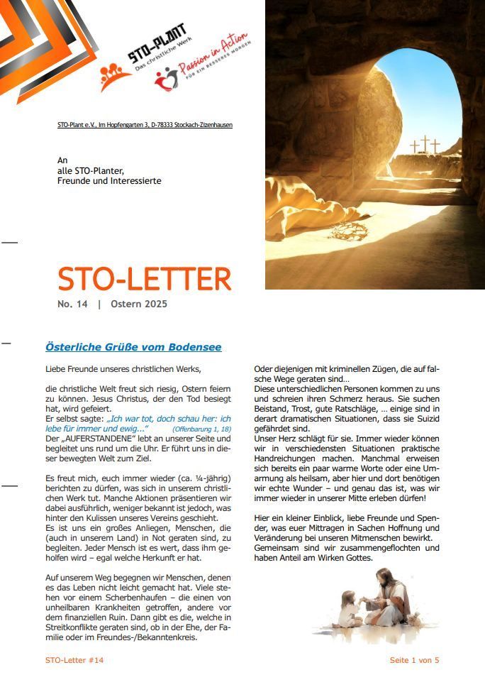 STO-Letter Nr. 14, Ostern 2025 STO-Letter Nr. 14, Ostern 2025