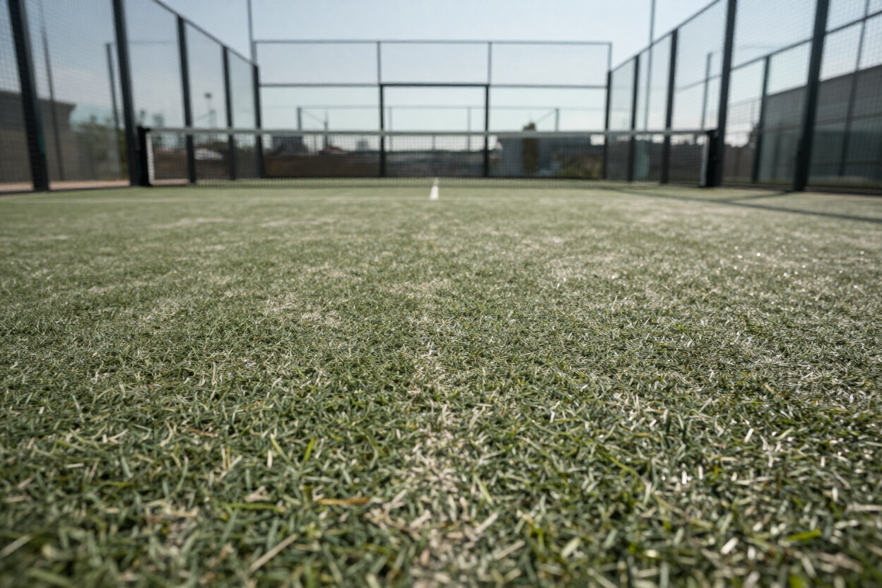 Cancha de pádel con pasto sintético de alta calidad