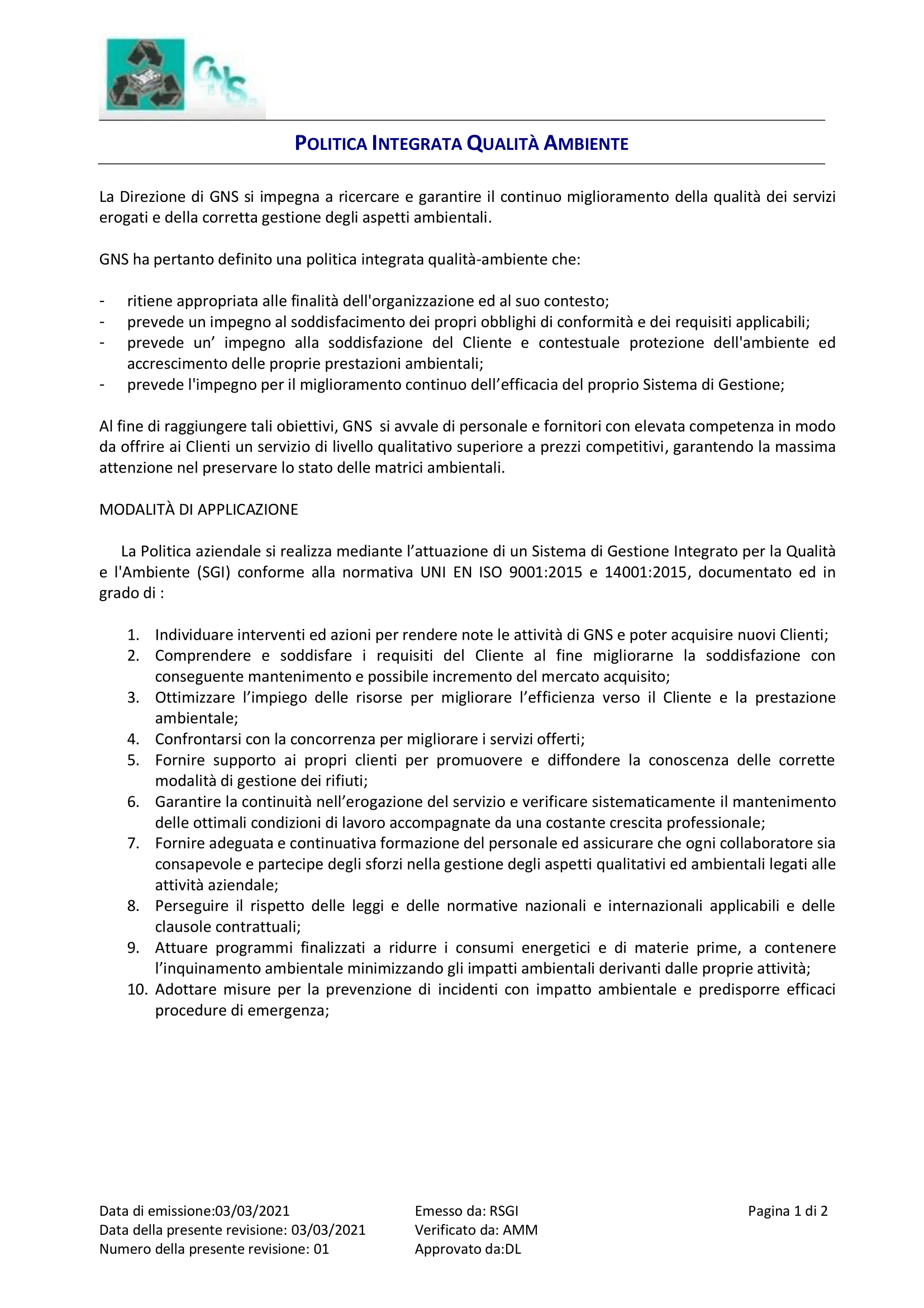 politica integrata
